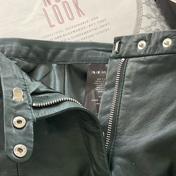 Muubaa Lena Genuine Leather Short Deep Teal US 2  $365 - Picture 14 of 16